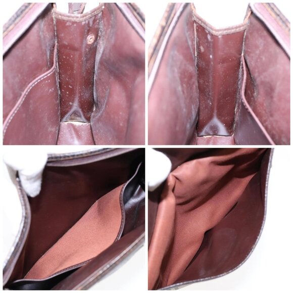 Burberrys Nova Check Clutch Bag Canvas Leather Beige Brown Auth 89716 - Picture 15 of 16